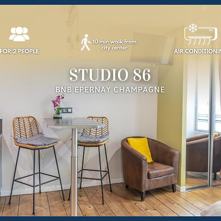 Studio 86 - Climatisation & Proche Centre-Ville- 2 Personnes - Bnb Epernay Ngoại thất bức ảnh